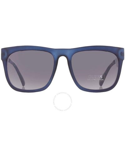 Guess Factory Gradient Browline Sunglasses Gf0188 91b 56 - Gray