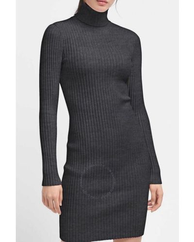 Wolford Long-sleeve Merino Ribbed-knit Dress - Black