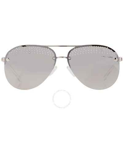 Michael Kors East Side Light Gray Mirrored Silver Pilot Sunglasses Mk1135b 18896g 59