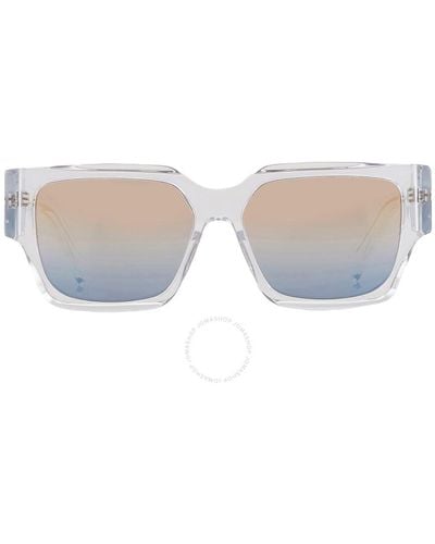 Dior Pink Gradient Blue Square Sunglasses Dm40013u 26z 55 - White