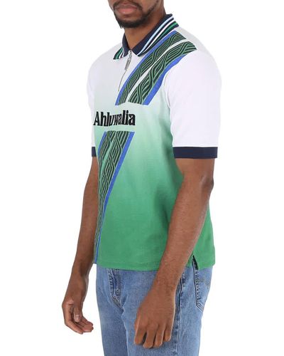 Ahluwalia Football Short Sleeve Cotton Polo Shirt - Green