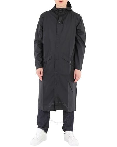 Rains Longer Lightweight Hooded Jacket - Black