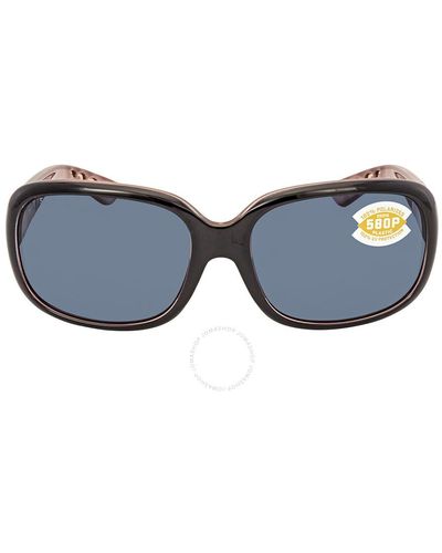 Costa Del Mar Gannet Grey Polarized Polycarbonate Sunglasses Gnt 132 Ogp 58 - Blue