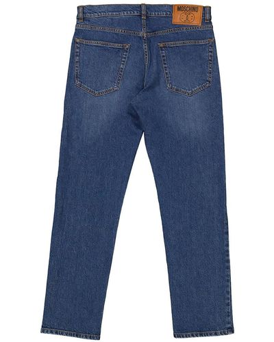 Moschino Zip Detail Jeans - Blue