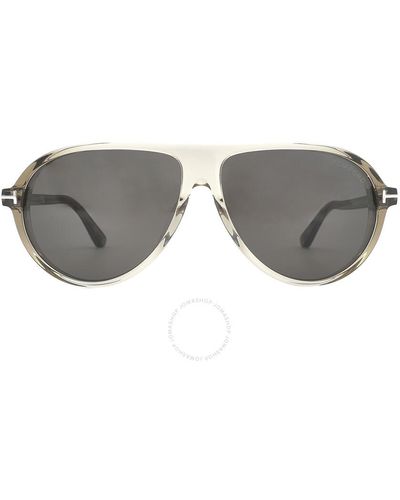 Tom Ford Marcus Smoke Pilot Sunglasses Ft1023 45a 60 - Grey