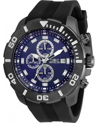 INVICTA WATCH Pro Diver Chronograph Quartz Blue Dial Watch - Black