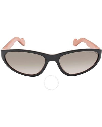 Moncler Smoke Gradient Mask Sunglasses - Brown
