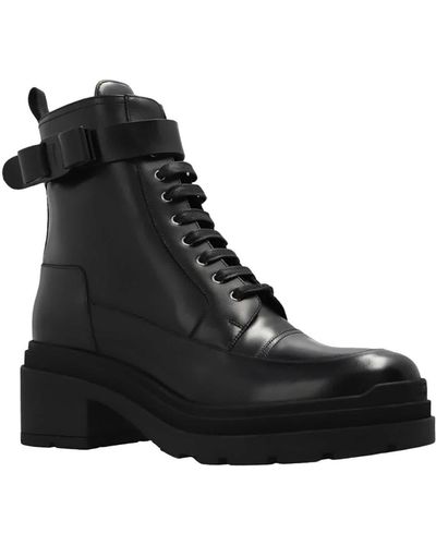 Ferragamo Lober Ankle Boots - Black