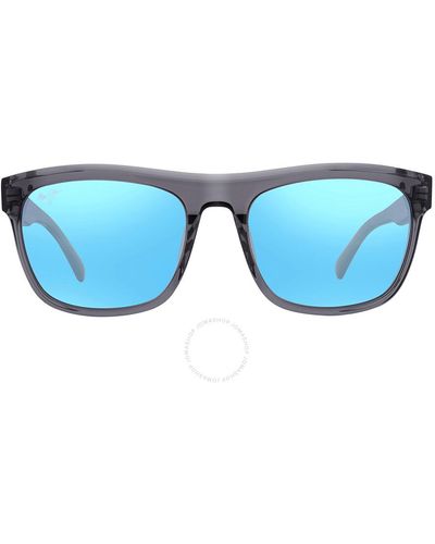 Maui Jim S-turns Blue Hawaii Rectangular Sunglasses