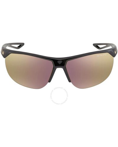Nike Gray Super Pink Rectangular Sunglasses Ev1012 066 67