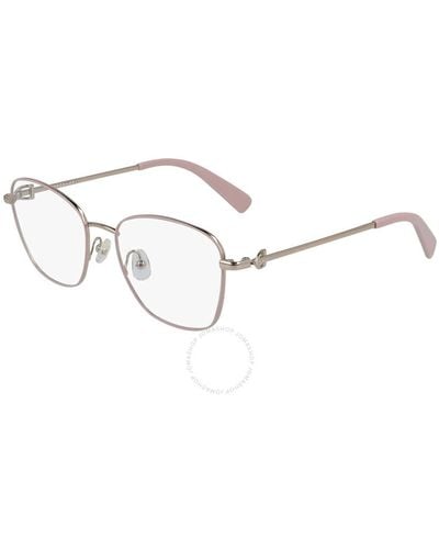 Longchamp Demo Butterfly Eyeglasses Lo2133 773 52 - Metallic