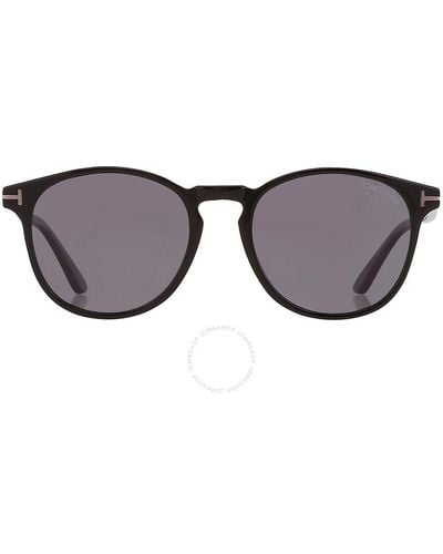 Tom Ford Lewis Polarized Smoke Oval Sunglasses Ft1097-n 01d 53 - Metallic