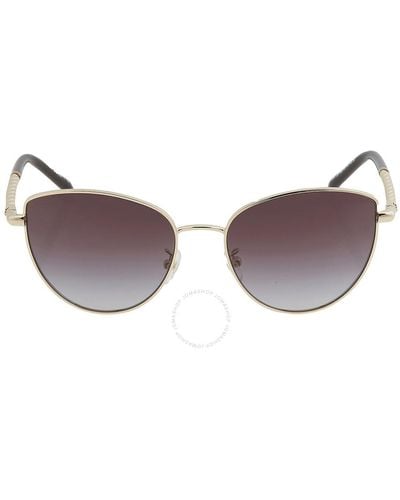 Tory Burch Gray Gradient Cat Eye Sunglasses - Purple