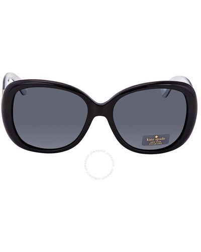Kate Spade Polarized Rectangular Sunglasses Judyann/p/s 09ht/m9 56 - Blue