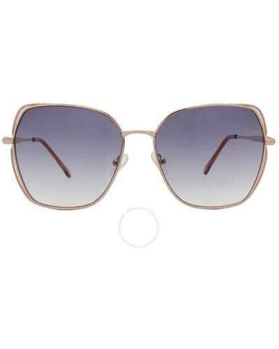 Guess Factory Blue Gradient Butterfly Sunglasses Gf0416 28w 60 - Grey