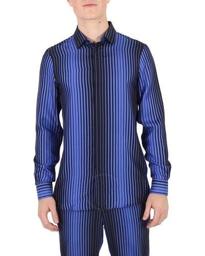 Moschino Striped Long-sleeved Shirt - Blue