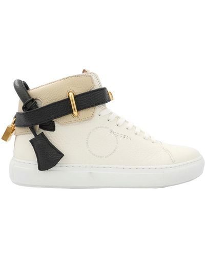 Buscemi Alce Belted High-top Trainers - White