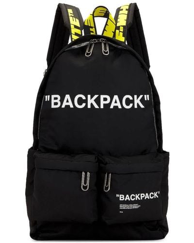 Off-White c/o Virgil Abloh Slogan-print Zip-fastening Backpack - Black