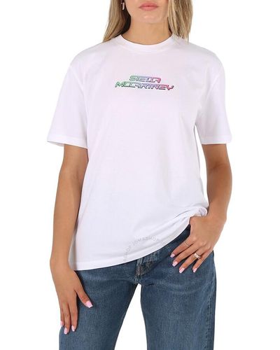 Stella McCartney Pure High Frequency Gel Logo Cotton T-shirt - White