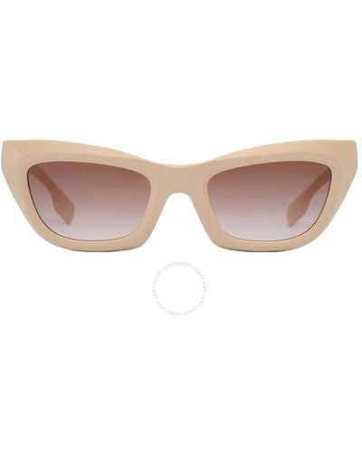 Burberry Brown Gradient Cat Eye Sunglasses Be4409 409213 51 - White