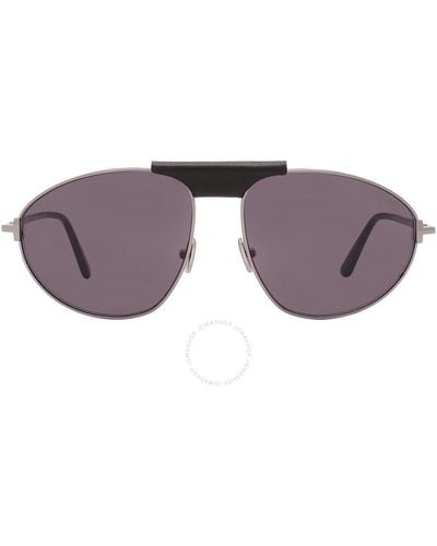 Tom Ford Ken Smoke Pilot Sunglasses Ft1095 14a 60 - Purple