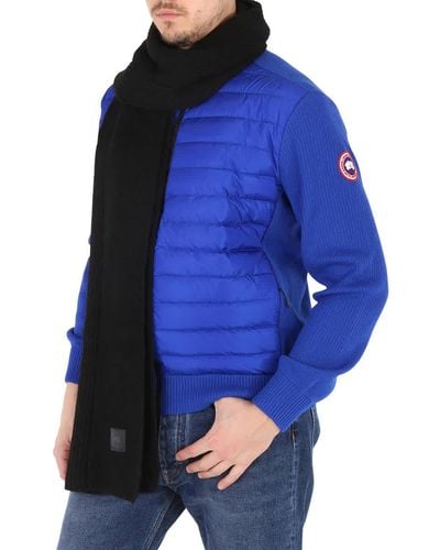 Canada Goose Textured Knit Wool Scarf - Black