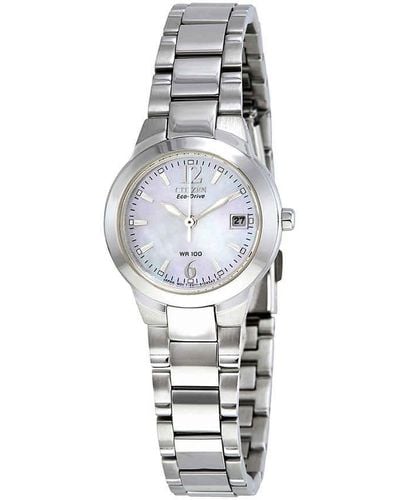 Citizen Silhouette Eco-drive Mother Of Pearl Dial Watch -59d - Metallic