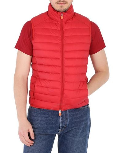Save The Duck Adam Icon Puffer Vest - Red