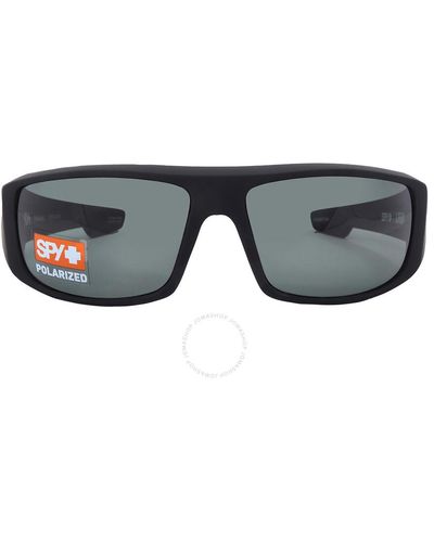Spy Logan Hd Plus Gray Green Polarized Wrap Sunglasses 670939973864