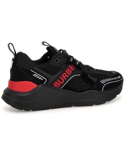 Burberry Sean Panelled Low-top Sneakers - Black