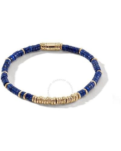 John Hardy Heishi Lapis Gold Bracelet - Blue