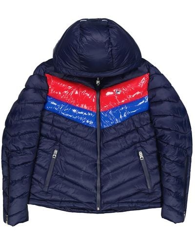 Fila Color-block Hooded Jacket - Blue