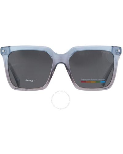 Polaroid Core Polarized Grey Rectangular Sunglasses Pld 4115/s/x 0ws6/m9 54