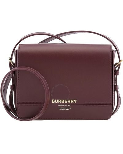 Burberry Leather Small Grace Crossbody Bag - Brown