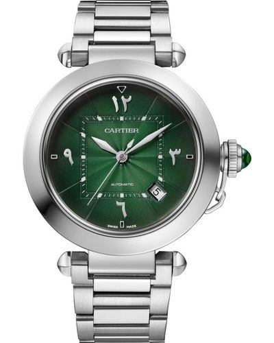 Cartier Pasha Automatic Green Dial Watch