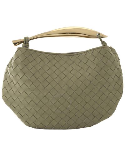 Bottega Veneta Travertine Intrecciato Leather Small Sardine Bag - Metallic