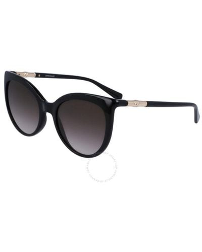 Longchamp Gray Gradient Cat Eye Sunglasses Lo720s 001 54 - Black