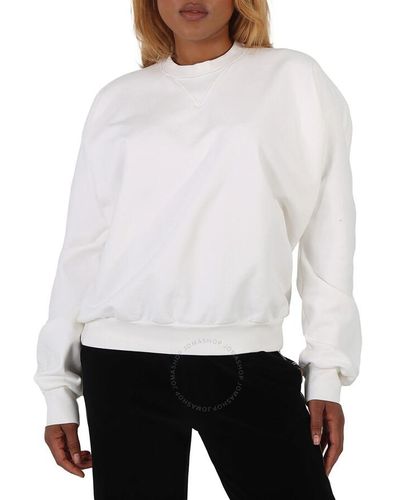 MM6 by Maison Martin Margiela Maison Margiela Oversized Sleeves Sweatshirt - White