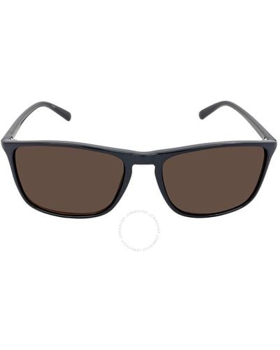 Calvin Klein Brown Rectangular Sunglasses