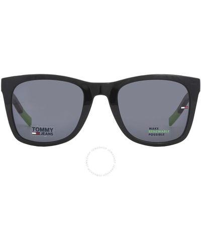 Tommy Hilfiger Grey Rectangular Sunglasses Tj 0040/s 07zj/ir 51 - Black