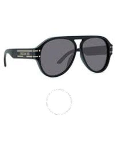 Dior Smoke Pilot Sunglasses Signature A1u Cd40047u 58 - Black