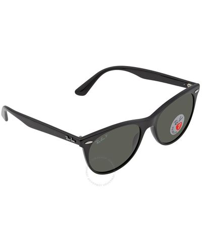 Ray-Ban Wayfarer Ii Classic Polarized Classic G-15 Round Sunglasses Rb2185 901/58 55 - Black