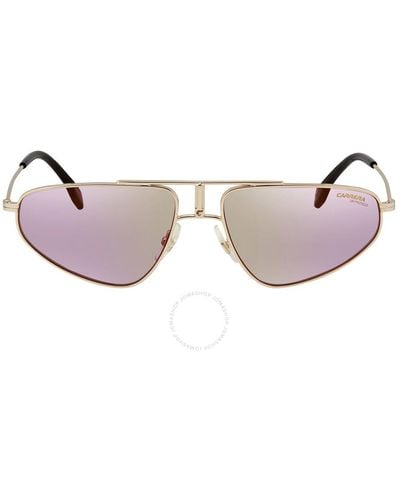 Carrera Violet Mirror Geometric Sunglasses 1021/s 0s9e/13 58 - Pink