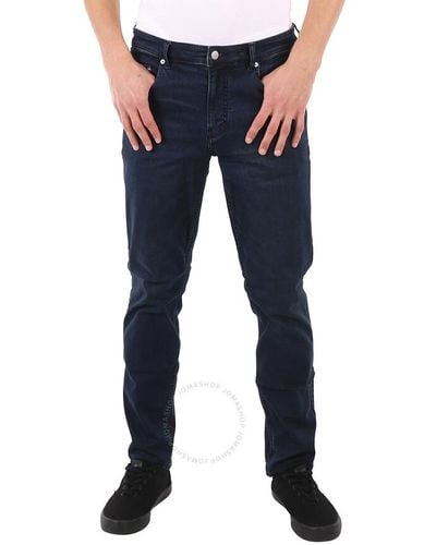 Calvin Klein Body Fit Cotton Denim Jeans - Blue