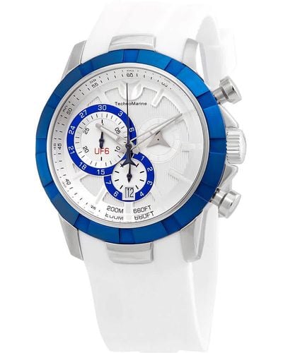 TechnoMarine Uf6 Chronograph Quartz White Dial Watch -615013 - Blue
