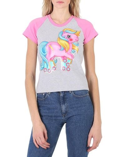 Moschino My Little Pony Print Cotton T-shirt - Blue