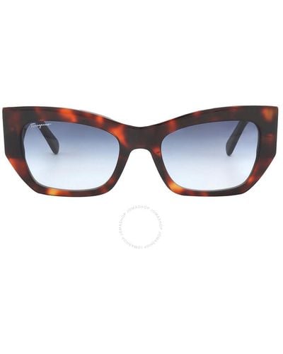 Ferragamo Gradient Cat Eye Sunglasses Sf1059s 640 54 - Brown