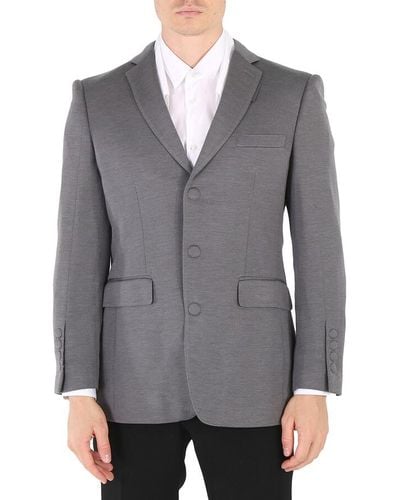 Burberry Cloud English Fit Cashmere Silk Jersey Tailored Jacket - Grey