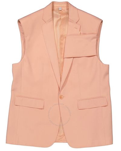 Burberry Panel Detail Tailored Vest - Pink