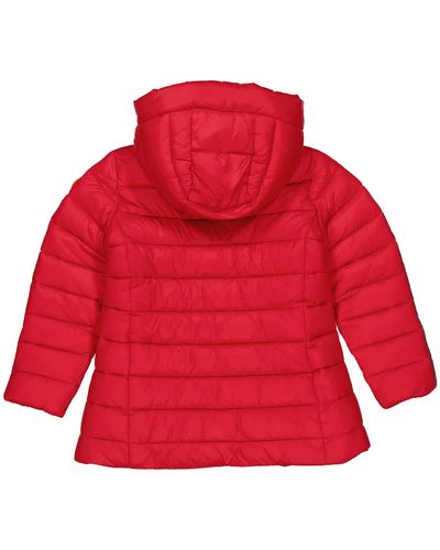 Save The Duck Girls Meryl Hooded Puffer Coat - Red